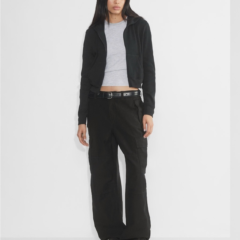 Aritzia Tna Waffle Zip Hoodie